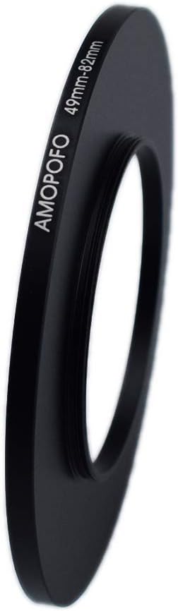 49mm to 82mm Metal Step Up Ring Adapter for Canon, Nikon, Sony, Fuji, M4/3 Camera Lenses to UV, ND, CPL Filters