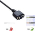 RJ9 Male to 3.5mm Female Plug Headset Jack Phone Audio Adapter Cable, Not Compatible with RJ11