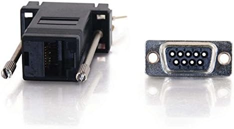 C2G 02947 RJ45 to DB9 Male Serial RS232 Modular Adapter, Black, 1.5 Inch
