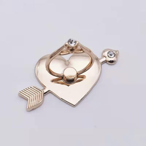 Mheijo Love Heart Ring Holder for Cell Phone Case, Cupid's Arrow Bling Glitter Sparkly Cell Phone Ring Holder