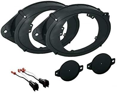 Front Car Speaker Install Adapter and Tweeter Mount Bracket Plates - Fits Chevrolet 2014-2022 Silverado