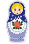 GT Graphics Express Blue Matryoshka Doll - Vinyl Sticker Waterproof Decal