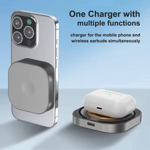 Generic 3in1 15W Wireless Charger Charging Station, Fast Wireless Charging Dock, Qi Certified MultiDevice Charging Pad