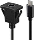 NFHK Waterproof Dustproof USB-C Type-C 10Gbps Extension Cable for Dashboard Panel, Flush Car Latch Mount