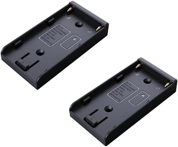 TONHOKJ 2 PCS NP-F Battery Adapter Plate with 7.2V-8.4V DC (5.5/2.1mm) Output, 1/4"