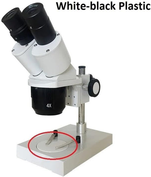 1pc Stereo Microscope Working Board - Round Plastic Plate Diameter 60mm 95mm 100mm (Color: 95mm Black White)