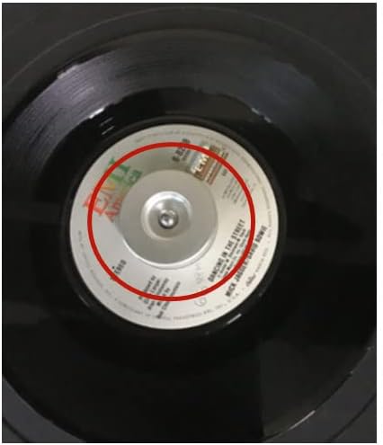 DEWHEL Aluminum 45 RPM Adapter for 7 inch Vinyl Records Dome 45 Adapter Player Turntable Accessories (2xRed)