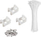60 Set White Cable Zip Tie Mounts Kit, Wire Cable Clips Organizer Holders with 8" Cable Ties and Tapping Screw