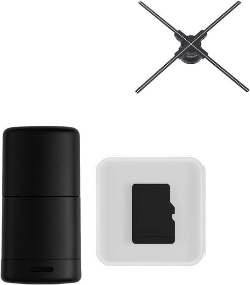 Rycixon 8GB 3D 1500+ 3D 10 Micro SD Card for Hologram Fan Projector, Universal Replacement TF Memory Kit with USB