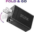 STATIK Fast-Charging GaN Power Adapter - 45W Dual USB C & USB, Foldable Compact Travel Charger for iPhone, iPad,