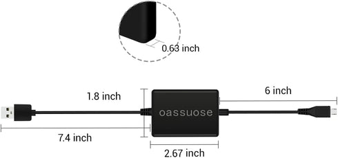 USB Power Cable Adapter for Fire TV Stick, Powers Streaming TV Sticks Directly from TV USB Port