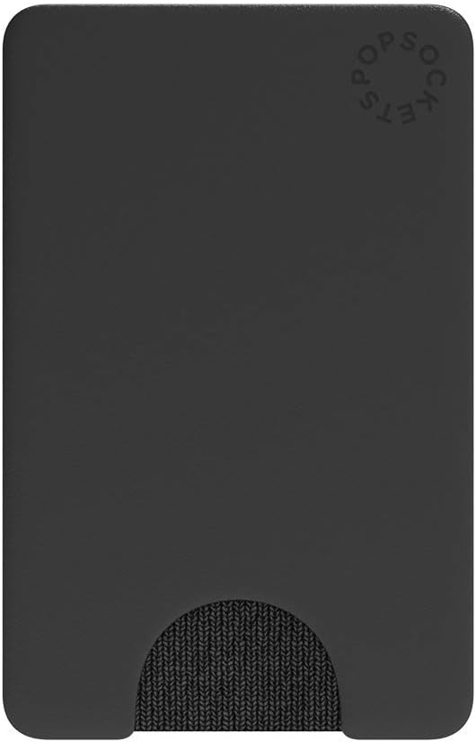 PopSockets Phone Wallet - Black, Phone Card Holder, No Grip Wallet