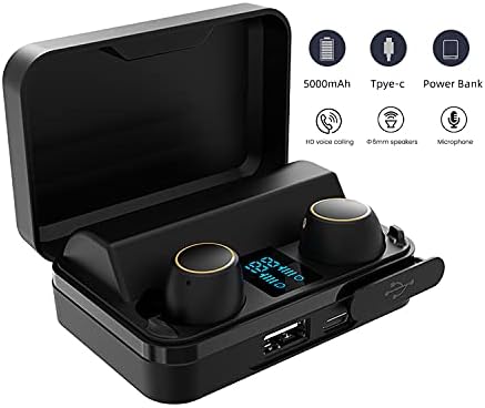 HayKee Wireless Earbuds, Bluetooth 5.0 TWS Stereo HiFi Headphones with 5000mAh Charging Case