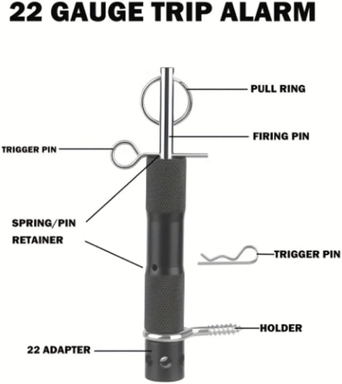 1Pc Perimeter Trip Alarm Black, Early Warning Security System for Camping, Hiking, Property Safety