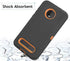 Annymall Heavy Duty Moto Z3 Case with Built-in Screen Protector, Rugged Shockproof Armor Cover (Black/Orange)