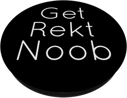 Get Rekt Noob (wrecked) Video Game PopSockets PopGrip, Swappable Grip for Phones & Tablets