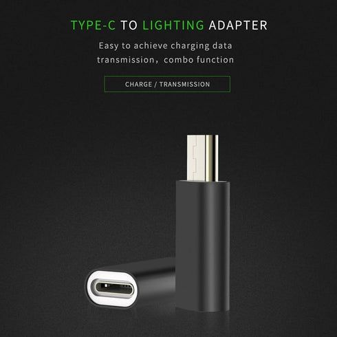 4 Pack Black Adapter - Female Lightning to Male USBC, Supports Charging and Data Transfer, Compatible with iPhone 15
