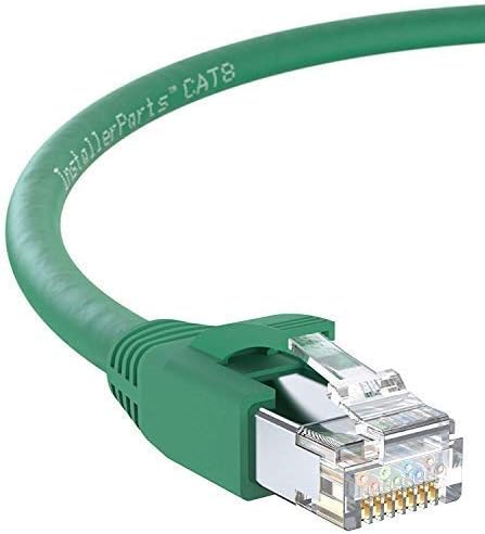 InstallerParts Ethernet Cable CAT8, 5 FT Green, Professional Series 40Gigabit/Sec High Speed Internet Cable for Gaming