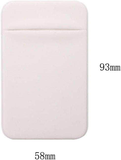 Slim Credit Card Holder for Back of Cell Phone, Stretchy Ultra Lycra 3M Self Adhesive Stick On Wallet for ID Credit Card