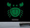 JS Artworks Cute Crab Vinyl Decal Sticker (Green)
