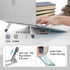 vovotou 10-17 Riser for Desk,Pop up Laptop Stand,Adjustable Height Self-Adhesive Portable Laptop Stand with Feet