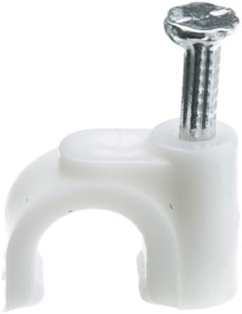 CableWholesale RG6 Cable-Clip, White, 100 Pieces per Bag
