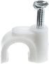 CableWholesale RG6 Cable-Clip, White, 100 Pieces per Bag