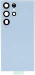 Back Glass Cover for Galaxy S23 Ultra, Replacement Back Door Cover with Camera Lens, Repair Tool Kit Included (Blue)