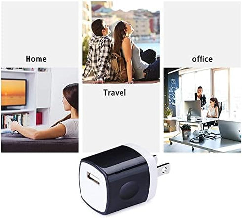 USB Charger Block 10 Pack, UorMe 1A 5V Single Port Power Adapter Charging Phone Cube Box Brick Plug Pack Compatible