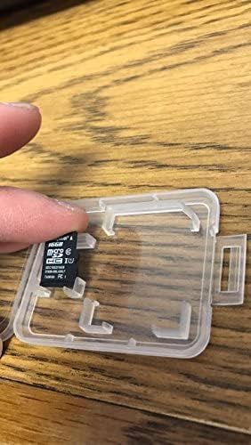 eTECH Collection 20 Pack Clear Plastic Memory Card Case Holder for SanDisk/Kingston/Transcend/Samsung (Case Only)