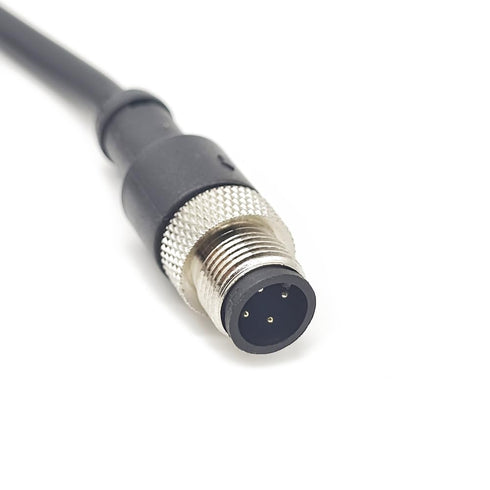 M12 4 Pins Male to Female Connector Cable, A Code Straight Molding Cable for Sensor Electrical PVC Cable 250V 4A