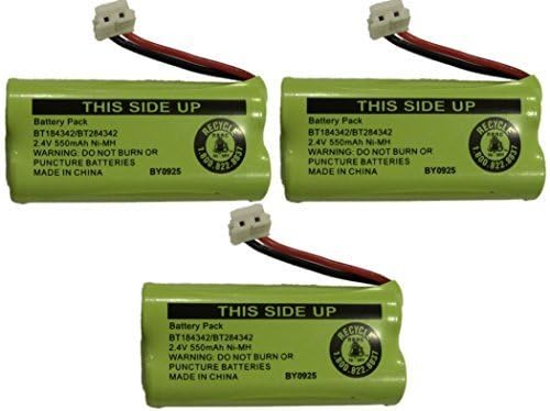 Replacement Battery BT184342 / BT284342 for Vtech CS6209 CS6219 DS6121 DS6221, 3-Pack