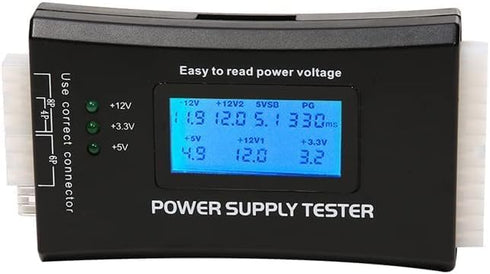 BUBUCAM PC Power Supply Diagnostic LCD Computer Testing Device Computer 20/24 4/6/8 Pin