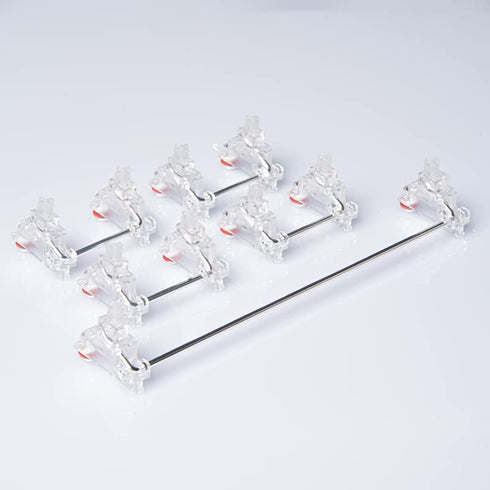 GATERON PC Screw in Crystal Stabilizer RGB Set 7U, 6.25U, 2U for 60% MX Mechanical Keyboard