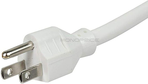 Monoprice 109198 White 6 Outlet Slim Surge Protector Power Strip - 3ft Cord | UL Rated 540 Joules
