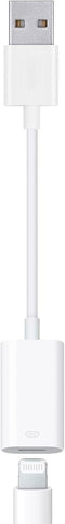 USB Male to Lightning Female Audio Adapter Cable, Type A to Lightning Dongle Converter for Headphones and Earbuds