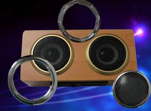 Fielect 4Pcs 8 Inch Black Notch Speaker Rubber Edge Surround Rings for Speaker Repair or DIY