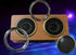 Fielect 10 Inch Black Notch Speaker Rubber Edge Surround Rings, 2pcs Replacement Parts for Speaker Repair or DIY