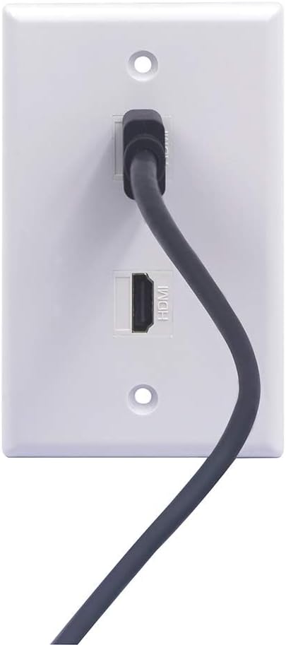 VCE 4K HDMI Keystone Jack 6-Pack, HDMI Female to Female Adapter Coupler for Keystone Wall Plate, White