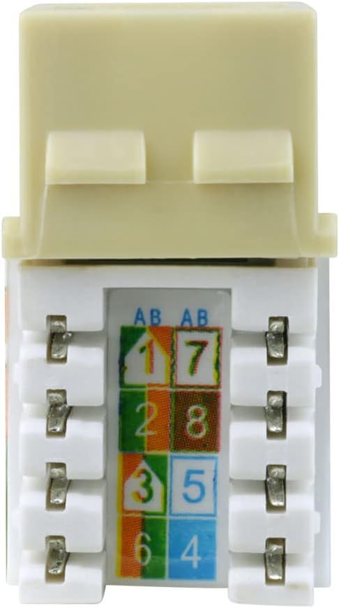 Cat5e Keystone Jack Insert, Ivory