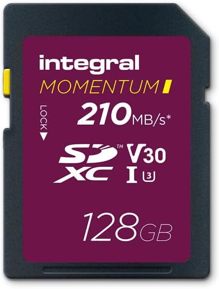 Integral Momentum I 128GB SDXC Card - UHS-I, Up to 210MB/s Read, 180MB/s