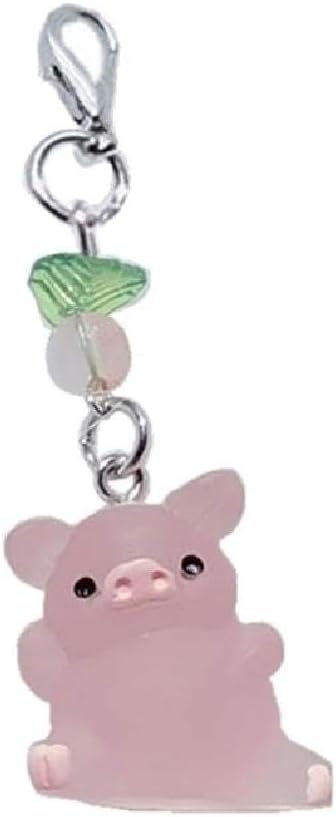 hejhncii Fish Tail Strawberry Pig Hanging Pendant Sweet Phone Strap Bag Decoration Portable
