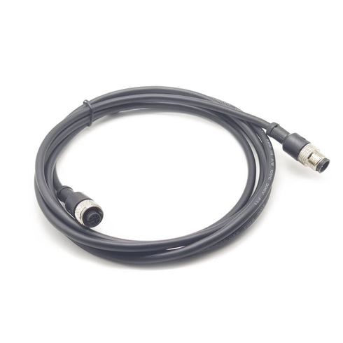 M12 4 Pins Male to Female Connector Cable, A Code Straight Molding Cable for Sensor Electrical PVC Cable 250V 4A