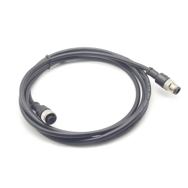 M12 4 Pins Male to Female Connector Cable, A Code Straight Molding Cable for Sensor Electrical PVC Cable 250V 4A