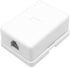 Phone Jack Surface Mount Box, Single Port Telephone Jack with 4 Screw Terminals to 1 RJ11 6P4C Female, White