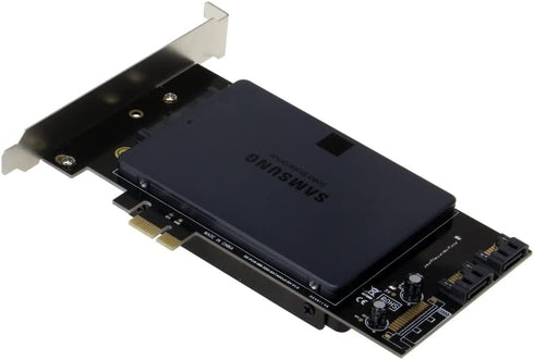 SEDNA PCI Express Dual 2.5 Inch SSD/HDD Mounting Adapter, Short Double Side SSD Version with Built-in Power Circuit