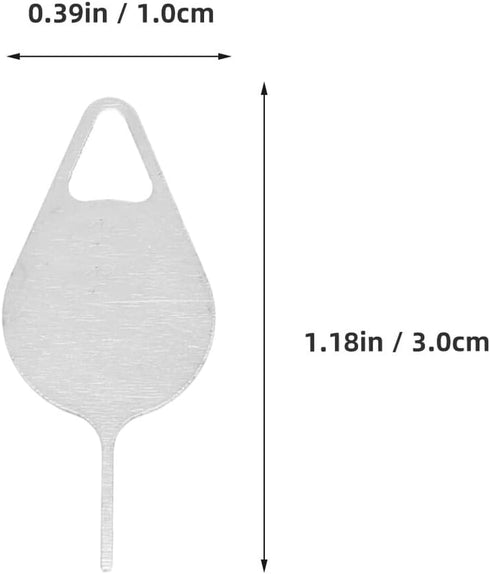 TOMETURE 200 Pcs Stainless Steel Sim Card Ejector Pins Universal Mobile Phone Tray Removal Tool for Cell Phone Sim Card