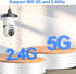 Light Bulb Camera 2 Pack, 5g Dual Band WiFi 6 Light Bulb Camera, 2.4G/5G Home Security Socket Camera, 360 Degree