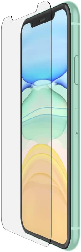 Belkin ScreenForce Tempered Glass Screen Protector for Apple iPhone 11, Antimicrobial-Treated with Easy Align Tray