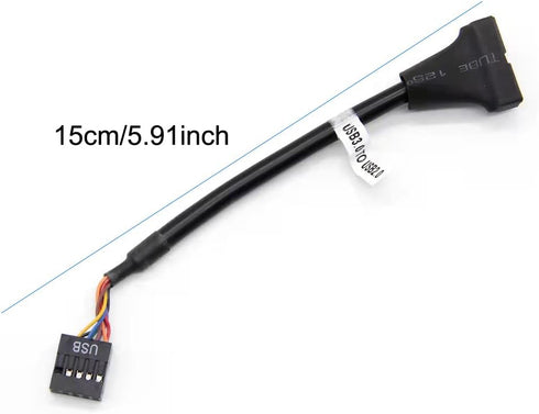 3 Pack USB 3.0 Header to USB 2.0 Motherboard Adapter 19 Pin to 9 Pin Connector Cable Front Panel USB3.0 to 2.0 Converter 19pin Male to 9pin Female for PC Computer Chassis Desktop Case